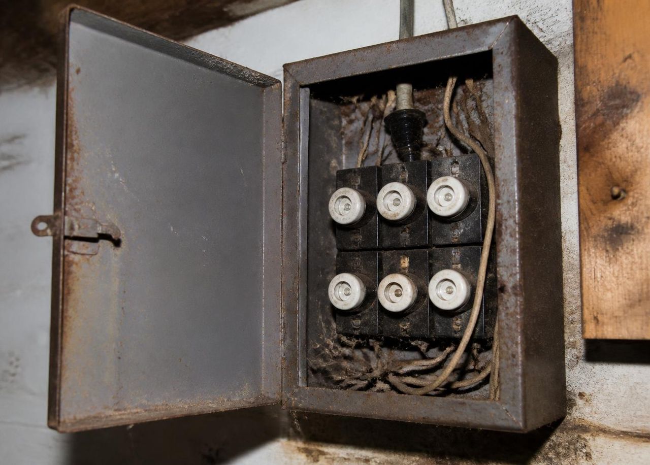 Aged residential fuse box due for replacement